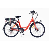 BiClou Porteur 26'' - Taille M - Vélo électrique de ville - Rouge BiClou Porteur 26'' - Taille M - Vélo électrique de ville - Rouge