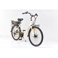 BiClou Porteur 26'' - Taille M - Vélo électrique de ville - Ivoire BiClou Porteur 26'' - Taille M - Vélo électrique de ville - Ivoire
