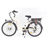 BiClou Porteur 26'' - Taille M - Vélo électrique de ville - Ivoire BiClou Porteur 26'' - Taille M - Vélo électrique de ville - Ivoire