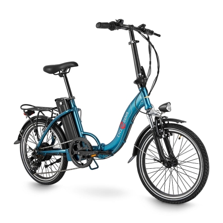CycleDenis Fold V Turquoise - Vélo électrique à pliage rapide en 10 secondes disponible chez Ac-Emotion
