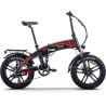 vélo électrique FatBike, à pneus larges pression. Coloris Noir & rouge vélo électrique FatBike, à pneus larges pression. Coloris Noir & rouge