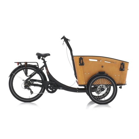 Vélo électrique Cargo Vogue disponible chez AC-Emotion. Coloris Noir  et Marron