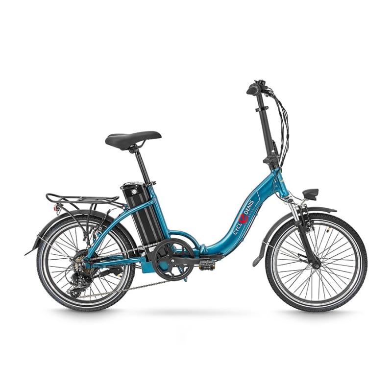CycleDenis Fold V Turquoise - Vélo électrique à pliage rapide en 10 secondes disponible chez Ac-Emotion