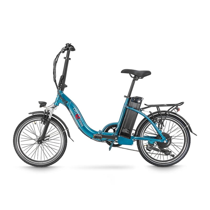 CycleDenis Fold V Turquoise - Vélo électrique à pliage rapide en 10 secondes disponible chez Ac-Emotion